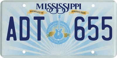 MS license plate ADT655