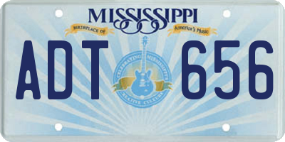 MS license plate ADT656