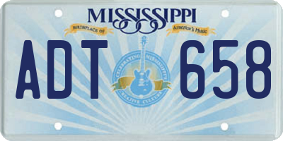 MS license plate ADT658