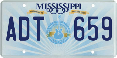 MS license plate ADT659