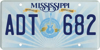 MS license plate ADT682
