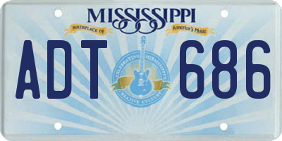 MS license plate ADT686