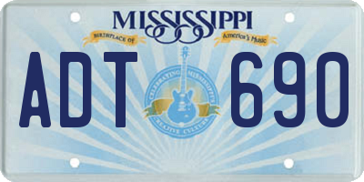 MS license plate ADT690