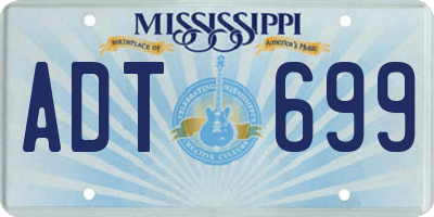 MS license plate ADT699