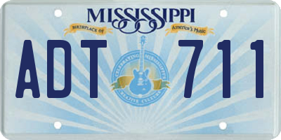 MS license plate ADT711