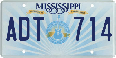 MS license plate ADT714