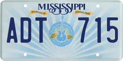 MS license plate ADT715