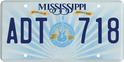 MS license plate ADT718