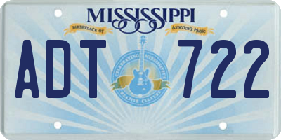 MS license plate ADT722