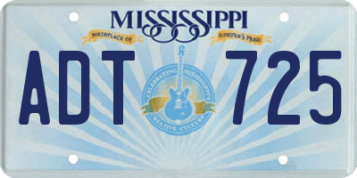 MS license plate ADT725