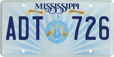 MS license plate ADT726