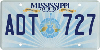 MS license plate ADT727