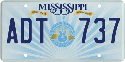 MS license plate ADT737