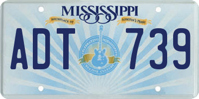 MS license plate ADT739