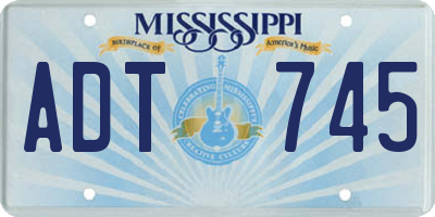 MS license plate ADT745