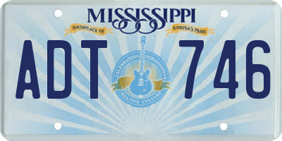 MS license plate ADT746