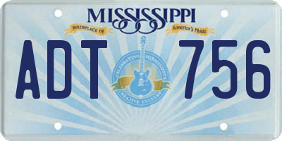MS license plate ADT756