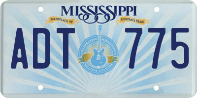 MS license plate ADT775