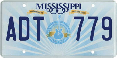 MS license plate ADT779