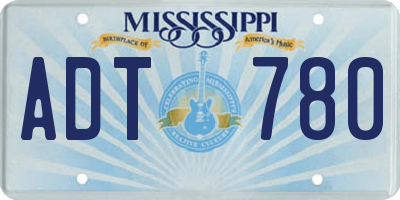 MS license plate ADT780