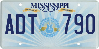 MS license plate ADT790