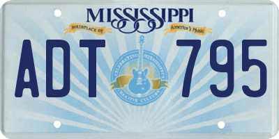 MS license plate ADT795