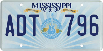 MS license plate ADT796