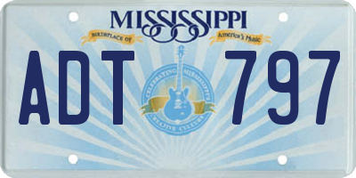 MS license plate ADT797