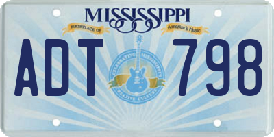MS license plate ADT798