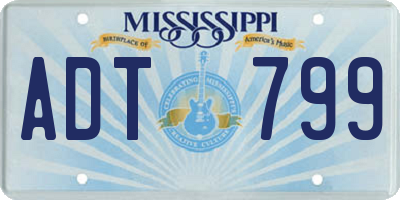 MS license plate ADT799
