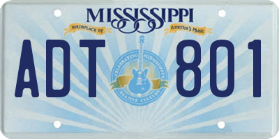 MS license plate ADT801