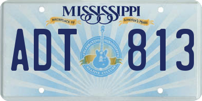 MS license plate ADT813