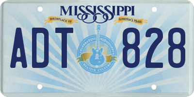 MS license plate ADT828