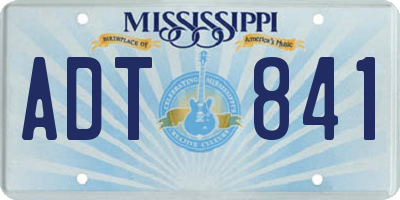 MS license plate ADT841