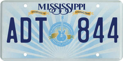 MS license plate ADT844