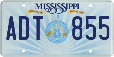 MS license plate ADT855