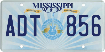 MS license plate ADT856