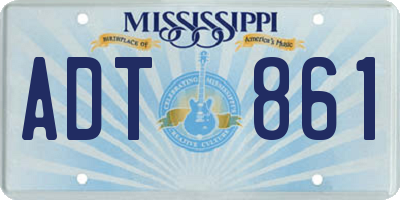 MS license plate ADT861