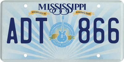 MS license plate ADT866