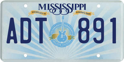 MS license plate ADT891