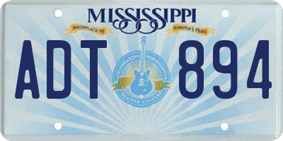 MS license plate ADT894