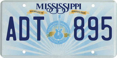 MS license plate ADT895
