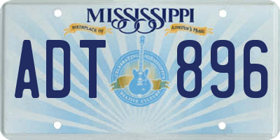MS license plate ADT896
