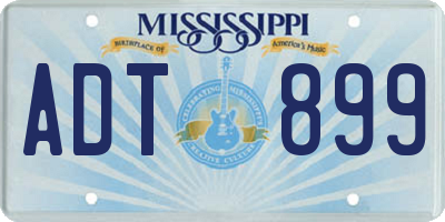 MS license plate ADT899