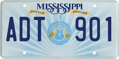 MS license plate ADT901