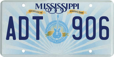 MS license plate ADT906