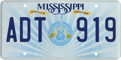 MS license plate ADT919