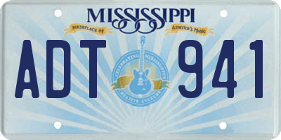MS license plate ADT941