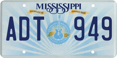 MS license plate ADT949