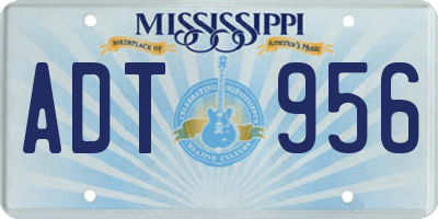 MS license plate ADT956